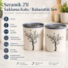 2li Seramik Saklama Kabı / Baharatlık Seti