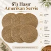 6lı Hasır Amerikan Servis Seti - (33 cm)