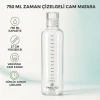 750 ml Zaman Çizelgeli Cam Matara