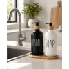 Ahşap Standlı 2li Sıvı Sabunluk