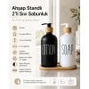 Ahşap Standlı 2li Sıvı Sabunluk