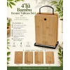 Bambu Kesim Panosu - Metal Standlı 4lü