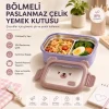 Bölmeli Paslanmaz Çelik Yemek Kutusu