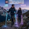 LED Işıklı & Amortisörlü Teleskopik Yürüyüş Batonu | 110 cm