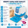 Mikopet Küçük Kapalı Kedi Tuvaleti Mavi