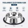 Paslanmaz Çelik Mama ve Su Kabı - 15 cm