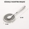 Paslanmaz Çelik Süzgeçli Kevgir ve Kızartma Maşası Seti - 3 Parça