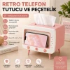 Retro Telefon Tutucu ve Peçetelik