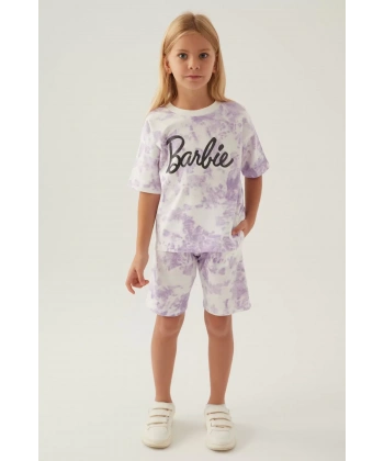 BARBIE KIZ ÇOCUK BERMUDA TAKIM