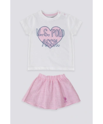 KIZ BEBEK 2Lİ KISA KOL T-SHIRT TAKIM