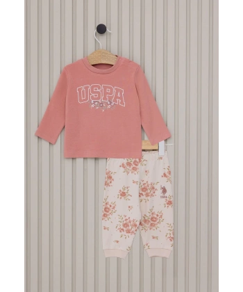 US POLO KIZ BEBEK UZUN KOL 2LI TAKIM