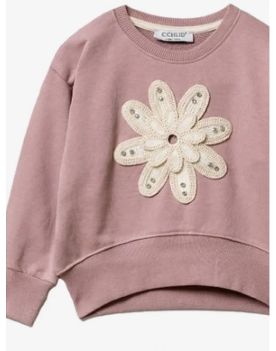 Çiçek Desenli Sweatshirt