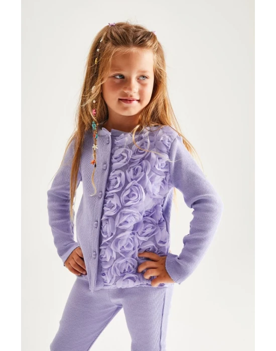 Gül Detaylı Taytlı Takım