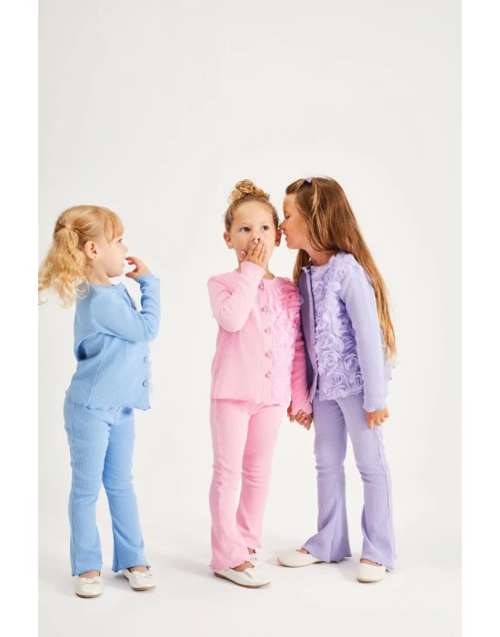 Gül Detaylı Taytlı Takım