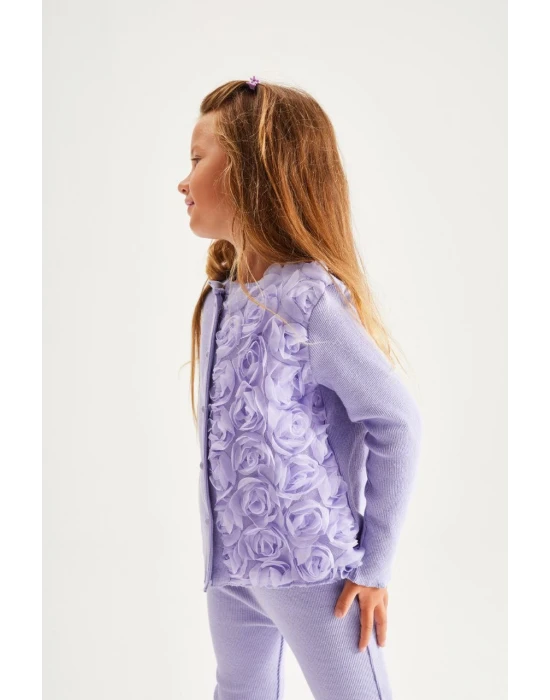 Gül Detaylı Taytlı Takım