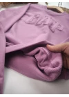 3 İplik Şardonsuz Unisex Pembe Eşofman Takımı