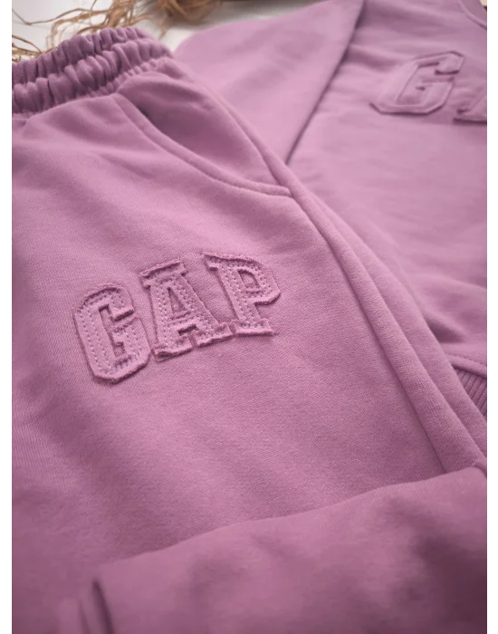 3 İplik Şardonsuz Unisex Pembe Eşofman Takımı