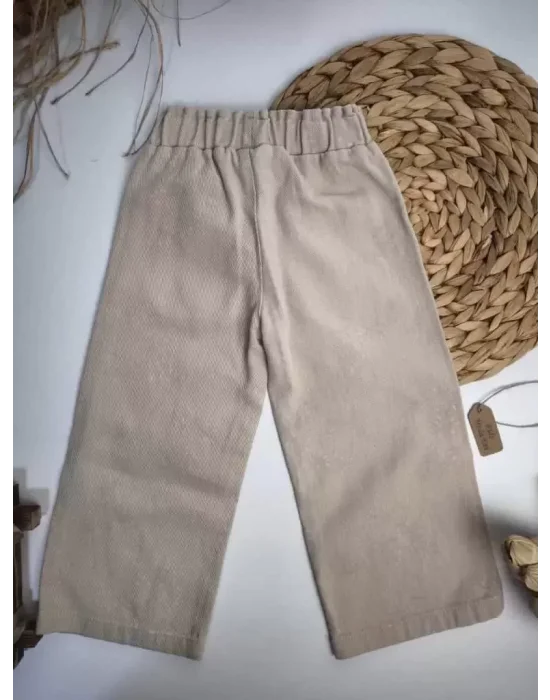 3 Parça Kız Çocuk Kombin Seti — Body, Nakışlı Yelek, Cepli Pantolon