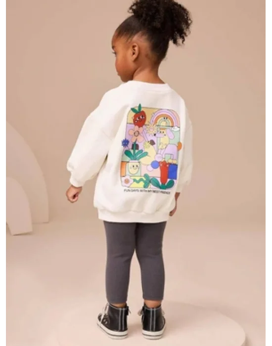 Taytlı Takım - Sweatshirt-Tayt Kız Çocuk Takım