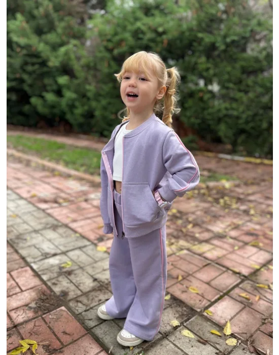 Biye Detaylı Lila Takım