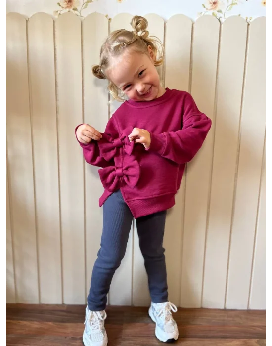 Bordo Renkli Kurdeleli Taytlı Takım