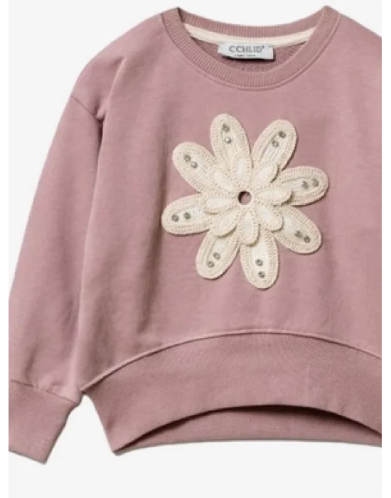 Çiçek Desenli Sweatshirt