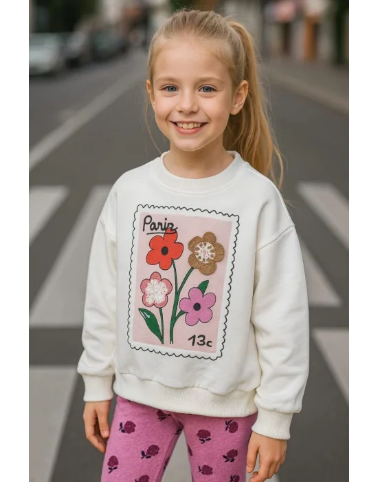 Çiçek Örgülü Taytlı Takım