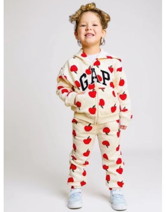 Elma Detaylı Kız Eşofman Takımı