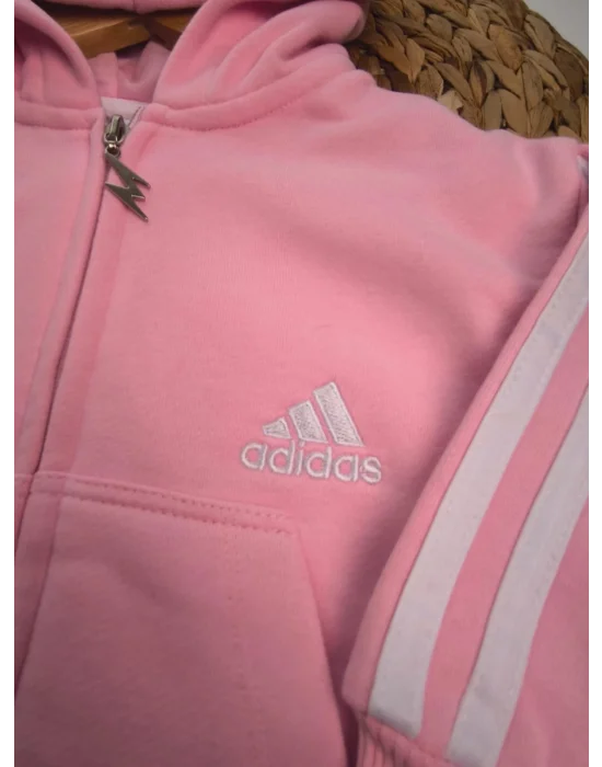 Fermuarlı, Kapşonlu, Çizgi Detaylı Çocuk Eşofman Takımı.