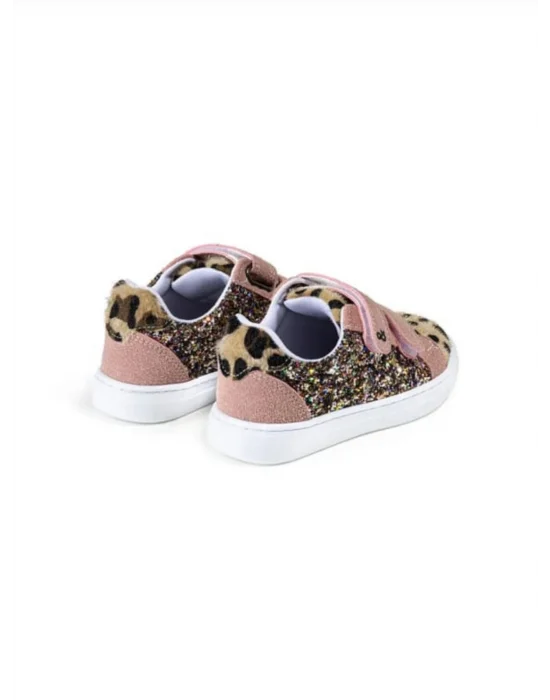 Kız Çocuk Leopar Desenli Trio Spor Sneaker Ayakkabı