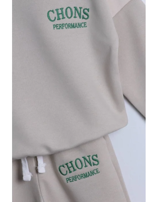 La’ciel Paris CHONS baskılı unisex çocuk eşofman takımı
