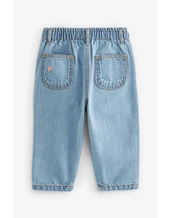 La’Ciel Pembe Gül Detaylı Kot Pantolon