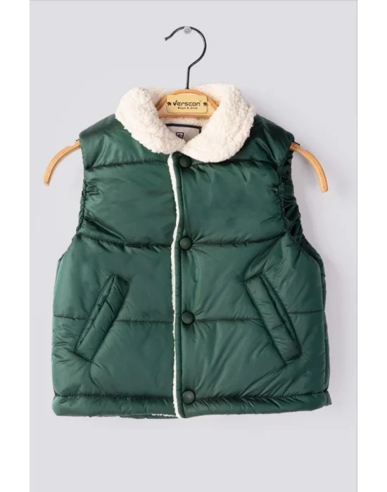 Lüks Kalite Pamuk ve Mikrofiber Dolgulu Özel Dikim Çocuk Yelek