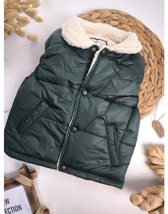 Lüks Kalite Pamuk ve Mikrofiber Dolgulu Özel Dikim Çocuk Yelek
