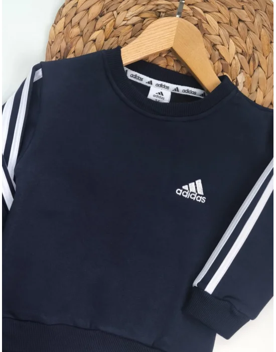 Şardonlu, Nakışlı, Unisex Eşofman Takımı (Lacivert)