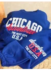 Chicago Yazı Detaylı Erkek Eşofman Takımı