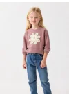Çiçek Desenli Sweatshirt