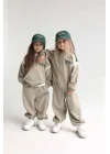 La’ciel Paris CHONS baskılı unisex çocuk eşofman takımı