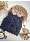 Lüks Kalite Pamuk ve Mikrofiber Dolgulu Özel Dikim Çocuk Yelek (Lacivert)