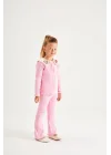 Nakış İşlemeli Yaka Detaylı Taytlı Takım Pembe
