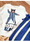 Skate Bear Sweatshirt ve Kot Canvas Dokuma Pantolon