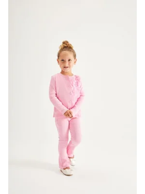 Gül Detaylı Taytlı Takım