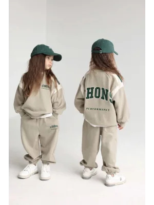 La’ciel Paris CHONS baskılı unisex çocuk eşofman takımı