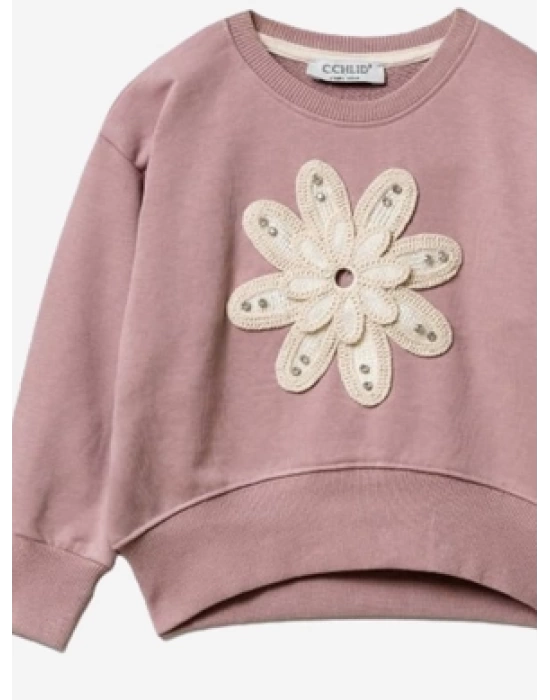 Çiçek Desenli Sweatshirt