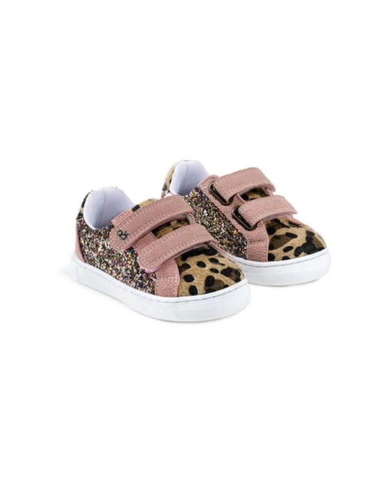 Kız Çocuk Leopar Desenli Trio Spor Sneaker Ayakkabı