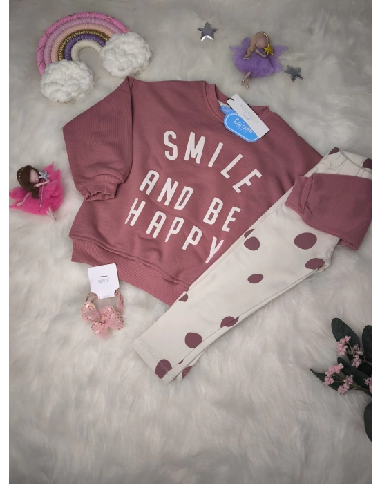 Laciel Paris Smile Baskılı Taytlı Takım