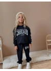 Chicago Yazı Detaylı Unisex Eşofman Takımı - Alt Üst Takım