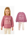Laciel Paris Smile Baskılı Taytlı Takım