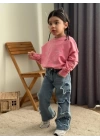 Taş Yıkamalı Kız Yıldız Takım - Sweatshirt-Jean Pantalon