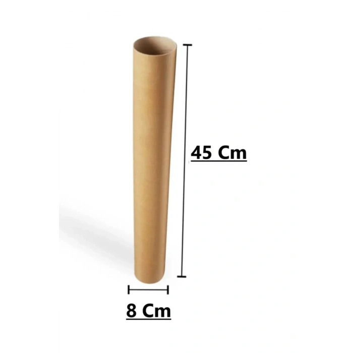 1 Adet Rulo Kargo Tüpü 45 Cm Uzunluk 8cm Çap Silindir Kutu Karton Masura Kedi Tırmalama Için Kutu